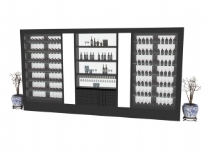 红酒展柜3D模型设计
