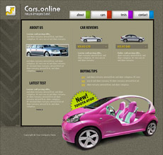 紫色汽车网站flash动画素材