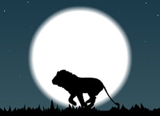 狮子午夜狂奔flash动画素材