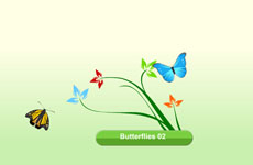 花纹和蝴蝶flash动画素材