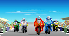 创意广告摩托车比赛flash动画