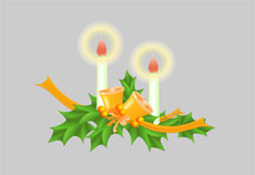 两根点燃的蜡烛flash动画