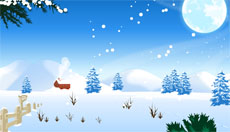 漂亮洁白的雪景flash动画