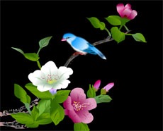 花枝上的小鸟flash动画