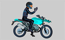 骑摩托车的车手flash动画