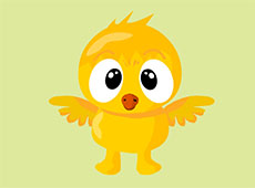 可爱的黄色小鸟flash动画