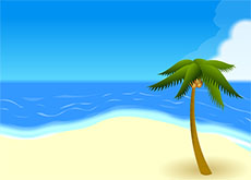大海沙滩椰树flash动画