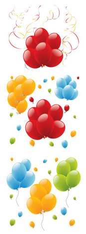 彩色气球矢量素材下载
