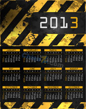 2013创意日历矢量设计素材