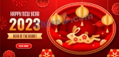 中国新年庆祝横幅矢量模板