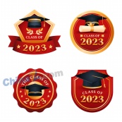 2023毕业季徽章矢量设计
