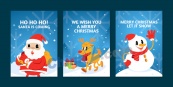 圣诞节卡通元素卡片模板