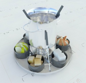 食物果盘3D效果图设计