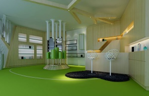 绿色休闲3D艺术空间