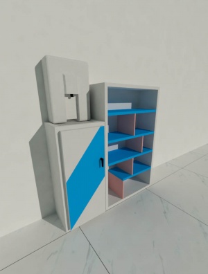 3D展示柜模型效果图