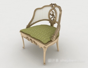 欧式梳妆椅3D模型