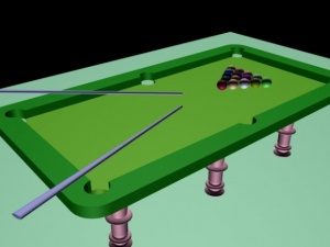 台球桌球杆3D模型