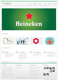 绿色描边HTML5网页模板
