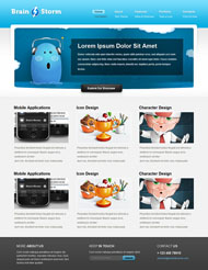 蓝色简洁企业网站模板