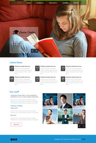 读书的少女HTML5网站模板