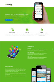 绿色手机应用官网网站模板