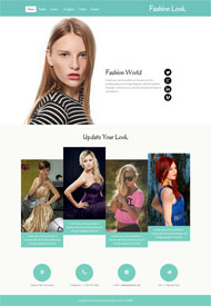 时尚女性发型网站模板