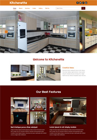 厨房橱柜装修设计网页模板
