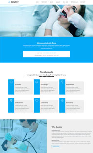 蓝色卫生医疗网站模板