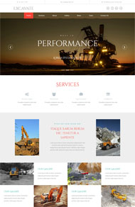 挖掘机汽修企业网站模板