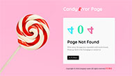 可爱粉色404错误页面模板