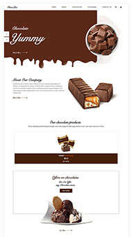 美味的巧克力页面模板