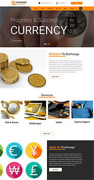 加密货币概念网站模板