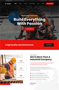 红色建筑工业集团网站模板
