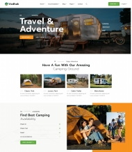 户外旅行露营HTML5网站模板