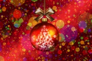 圣诞树球装饰背景图片