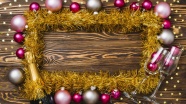圣诞节装饰木板背景图片