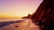黄昏海岸唯美风景图片