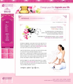 韩国美容时尚网站psd模板