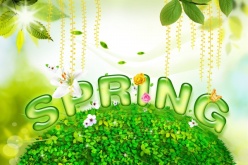 spring春季绿色模板源文件