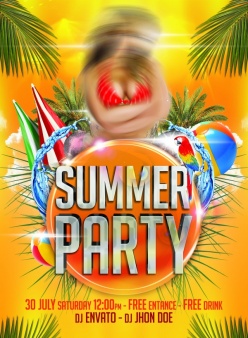 夏日聚会PSD海报设计