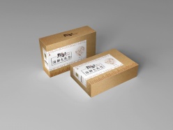 牛皮纸海鲜食品礼盒设计