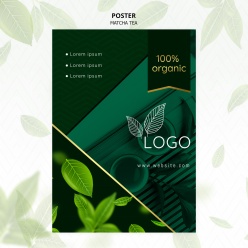 天然绿茶宣传海报设计