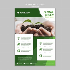 绿色环保宣传单设计