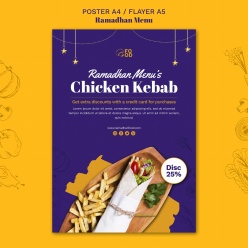 鸡肉卷美食宣传海报设计