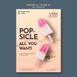 美味雪糕PSD宣传海报设计