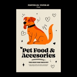 可爱宠物插画矢量海报设计