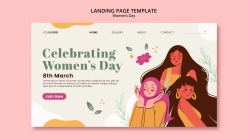 庆祝妇女节登录页PSD模板