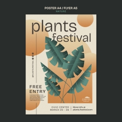 植物展会活动传单海报设计
