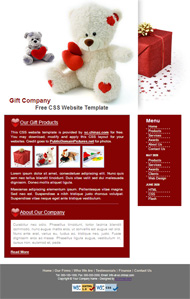 可爱礼品公司CSS网页模板