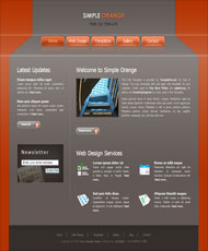 简单橙色CSS网页模板